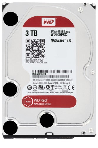 Western Digital Red internal hard drive 3 TB 5400 RPM 64 MB 3.5" Serial ATA III