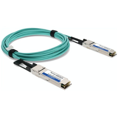 AddOn Networks 40G-QSFP-QSFP-AOC-0501-AO InfiniBand/fibre optic cable 196.9" (5 m) QSFP+ Green