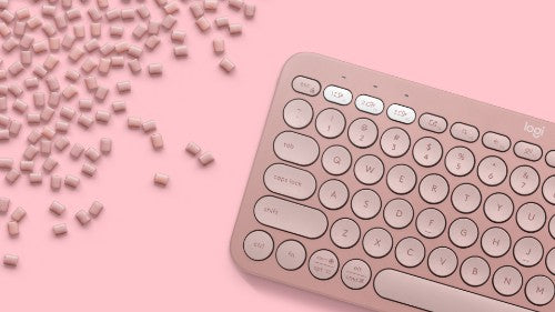 Logitech Pebble Keys 2 K380s keyboard Universal Bluetooth QWERTY English Rose