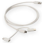 AddOn Networks USB2LGTCM1MW USB cable USB 2.0 39.4" (1 m) USB A USB C/Micro-USB B/Lightning White