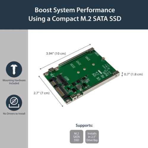 StarTech.com SAT32M225 interface cards/adapter Internal M.2