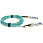 AddOn Networks 100G-QSFP-QSFP-AOC-0501-AO InfiniBand/fibre optic cable 196.9" (5 m) QSFP28 Turquoise