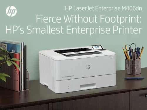 HP LaserJet Enterprise M406dn Black and white Printer, Ethernet Only; Duplex
