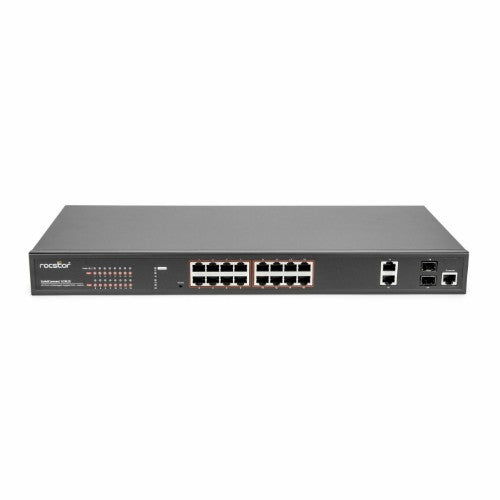 Rocstor SolidConnect SCM20 Managed L2 Gigabit Ethernet (10/100/1000) Power over Ethernet (PoE) Black