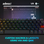 Adesso EasyTouch 1000 keyboard Home/Office USB + RF Wireless + Bluetooth QWERTY US English Black, Gray