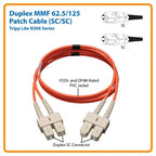 Tripp Lite N306-25M InfiniBand/fibre optic cable 984.3" (25 m) 2x SC OFNR Beige, Orange