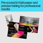 HP Professional Tri-Fold Business Paper Glossy 48 lb 8.5 x 11 in. (216 x 279 mm) 150 sheets
