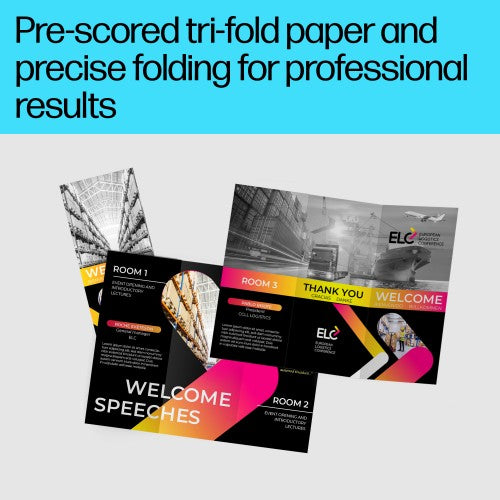 HP Professional Tri-Fold Business Paper Glossy 48 lb 8.5 x 11 in. (216 x 279 mm) 150 sheets