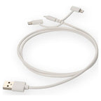 AddOn Networks USB2LGTCM1MW USB cable USB 2.0 39.4" (1 m) USB A USB C/Micro-USB B/Lightning White