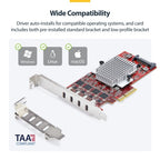 StarTech.com P10Q4C-USB-CARD interface cards/adapter Internal USB Type-C