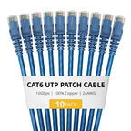 StarTech.com CAT6UTP3FTBL10PK networking cable Blue 35.8" (0.91 m) Cat6 U/UTP (UTP) Round