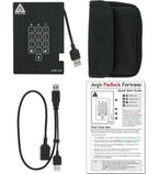 Apricorn Aegis Padlock Fortress external hard drive 2 TB 5400 RPM USB Type-A 3.2 Gen 1 (3.1 Gen 1) Black