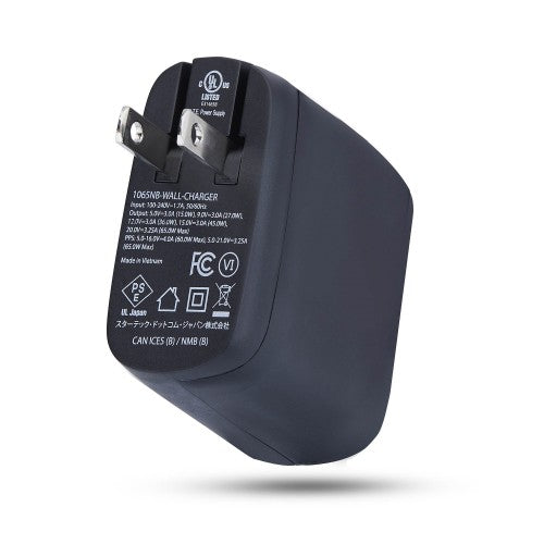 StarTech.com 1065NB-WALL-CHARGER mobile device charger Universal Black AC Fast charging Indoor