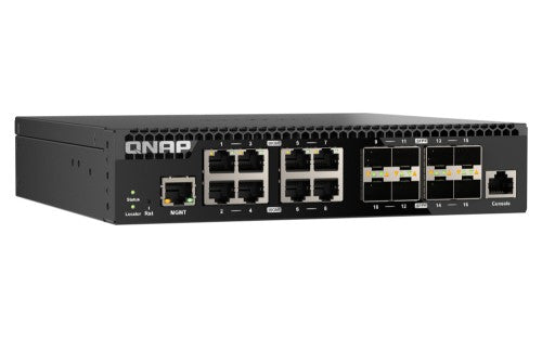 QNAP QSW-M3216R-8S8T-US network switch Managed L2/L3 10G Ethernet (100/1000/10000) 1U Black