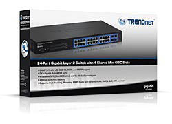 Trendnet TL2-G244 network switch Managed L2 Black