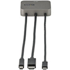StarTech.com CDPHDMDP2HD video cable adapter 10.6" (0.27 m) HDMI + USB HDMI + Mini DisplayPort + USB Type-C Black, Silver