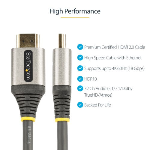 StarTech.com HDMMV4M HDMI cable 157.5" (4 m) HDMI Type A (Standard) Black, Gray