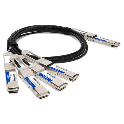 AddOn Networks QDD-4QSFP28-400-CU2-5M-AO InfiniBand/fibre optic cable 98.4" (2.5 m) 4xQSFP28 QSFP-DD Black, Silver