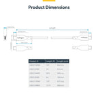StarTech.com USB2CC10FBKE USB cable USB 2.0 118.1" (3 m) USB C 0.48 Gbit/s 60 W Black