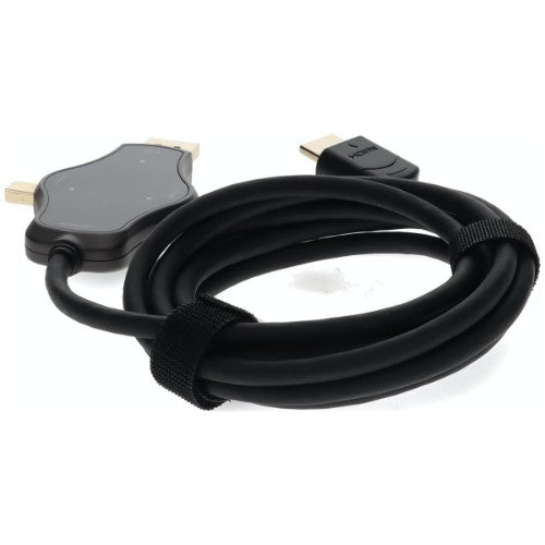 AddOn Networks HDMI4KDPMDPC-AA video cable adapter 70.9" (1.8 m) HDMI Type A (Standard) DisplayPort + Mini DisplayPort + USB Type-C Black