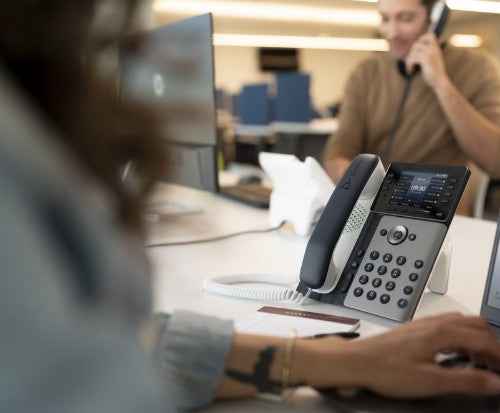 HP Poly Edge E350 IP Phone and PoE-enabled with Power Supply