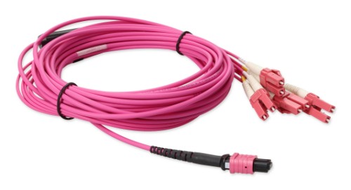 AddOn Networks ADD-MPO-4LC3M5OM4LZ-MA InfiniBand/fibre optic cable 118.1" (3 m) 4x LC OFNG Magenta