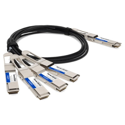 AddOn Networks CAB-D-4Q-400G-2-5M-AO InfiniBand/fibre optic cable 98.4" (2.5 m) QSFP-DD 4xQSFP56 Black, Silver