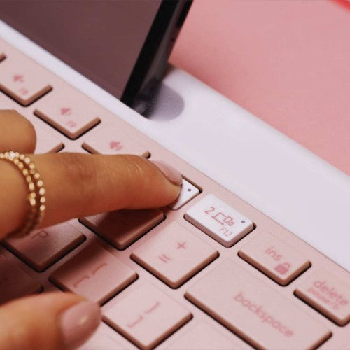 Logitech 920-011477 keyboard Universal RF Wireless + Bluetooth QWERTY US English Rose