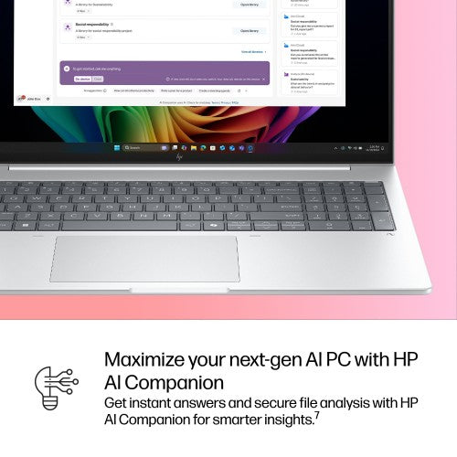 HP EliteBook 8 G1a Next Gen AI PC Wolf Pro Security Edition Copilot+ PC AMD Ryzen AI 5 PRO 340 Laptop 16" Touchscreen WUXGA 32 GB DDR5-SDRAM 512 GB SSD Wi-Fi 7 (802.11be) Windows 11 Pro Silver