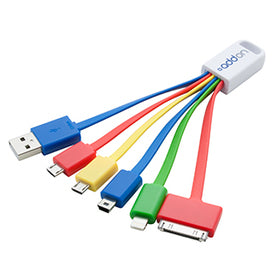 AddOn Networks USB5IN1CHARGER USB cable USB 2.0 3.15" (0.0800 m) USB A Multicolor