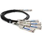 AddOn Networks Q400G-4Q56GPDAC1M-AO InfiniBand/fibre optic cable 39.4" (1 m) QSFP-DD 4x QSFP56 Black, Metallic