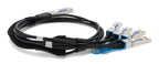AddOn Networks ADD-Q28ALS28IN-P2M InfiniBand/fibre optic cable 78.7" (2 m) QSFP28 4x SFP28 DAC Black, Stainless steel