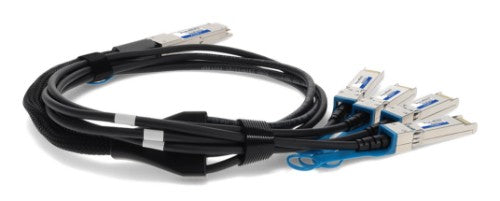 AddOn Networks ADD-Q28ALS28IN-P2M InfiniBand/fibre optic cable 78.7" (2 m) QSFP28 4x SFP28 DAC Black, Stainless steel
