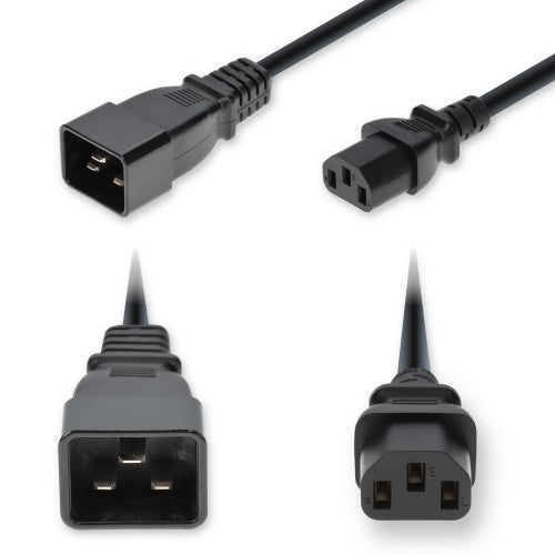 AddOn Networks ADD-C202C13C14G6FBK power cable Black 70.9" (1.8 m) IEC C20 IEC C13