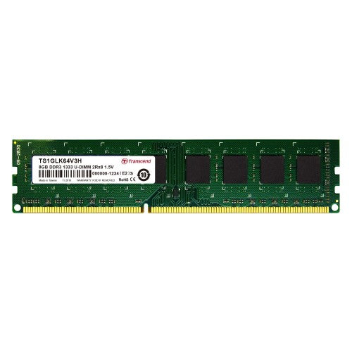 Transcend 8GB DDR3 1333MHz DIMM memory module 2 x 8 GB 240-pin DIMM