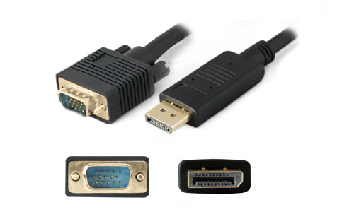 AddOn Networks DISPLAYPORT2VGA6F video cable adapter 70.9" (1.8 m) DisplayPort VGA (D-Sub) Black