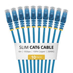 StarTech.com N6PAT6INBLS10PK networking cable Blue 7.87" (0.2 m) Cat6 U/UTP (UTP)