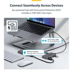 StarTech.com 5G4AC-USB-C-HUB interface hub USB 3.2 Gen 1 (3.1 Gen 1) Type-C 5000 Mbit/s Gray