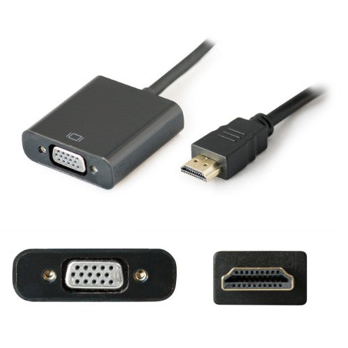 AddOn Networks 0B47069-AO video cable adapter 7.87" (0.2 m) VGA (D-Sub) HDMI Type A (Standard) Black