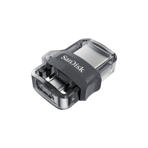 SanDisk 64GB Ultra Dual m3.0 USB flash drive USB Type-A / Micro-USB 3.2 Gen 1 (3.1 Gen 1) Gray, Stainless steel