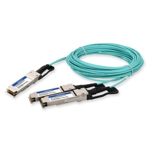 AddOn Networks ADD-Q28AR2Q28MX-O10M InfiniBand/fibre optic cable 393.7" (10 m) QSFP28 AOC Aqua color