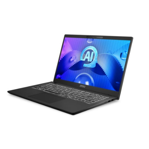 MSI Modern 15 H AI C1MG-056US Intel Core Ultra 7 155H Laptop 15.6" Full HD 32 GB DDR5-SDRAM 1 TB SSD Wi-Fi 6E (802.11ax) Windows 11 Pro Black