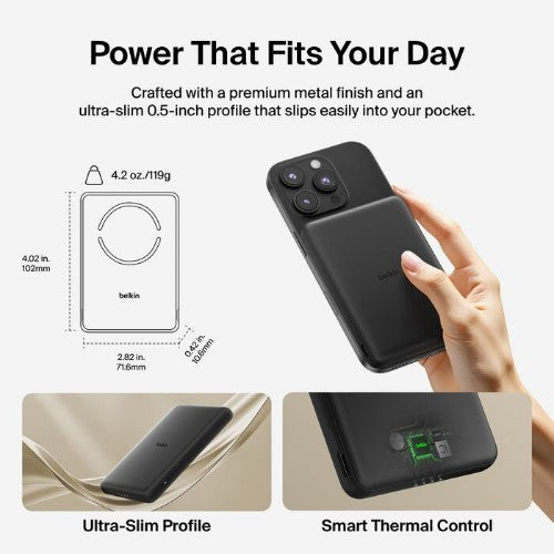 Belkin BPD010fqBK 5000 mAh Wireless charging Black