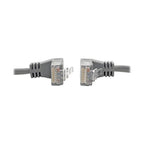Tripp Lite Right-Angle Cat6 UTP Patch Cable (RJ45) - M/M, Gigabit, Snagless, Molded, Slim, Grey, 0.31 m
