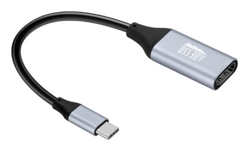 Adesso AUH-5010 video cable adapter 5" (0.127 m) USB Type-C HDMI Aluminum
