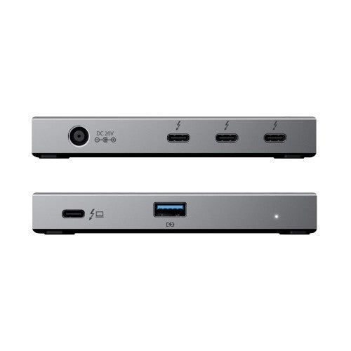 ALOGIC TB4H3TB interface hub Thunderbolt 4 40000 Mbit/s Black, Gray