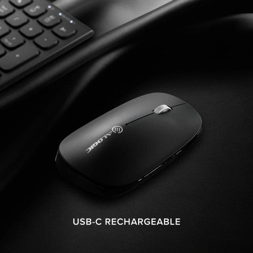 ALOGIC ASKBT3WC keyboard Mouse included Home/Office RF Wireless + Bluetooth Black