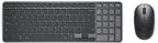 DELL Pro 7 KM746 keyboard Mouse included Universal RF Wireless + Bluetooth Latin American Spanish Graphite
