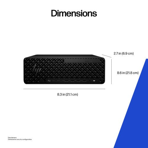 HP Z2 SFF G1i Wolf Pro Security Edition Intel Core Ultra 9 285K 32 GB DDR5-SDRAM 1 TB SSD NVIDIA RTX 2000 Ada Windows 11 Pro Workstation AI Workstation, AI PC Black