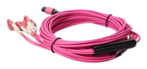 AddOn Networks ADD-MPO-4LC3M5OM4LZ-MA InfiniBand/fibre optic cable 118.1" (3 m) 4x LC OFNG Magenta